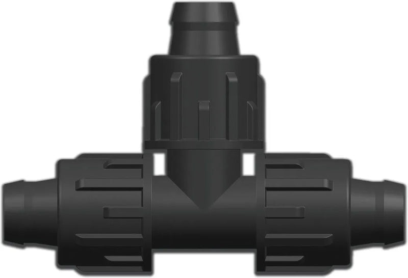 T-piece 90° PP 25 mm lock 4bar black