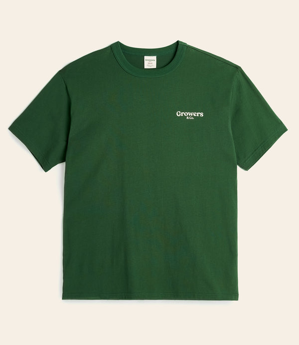 Growers & Co. Organic Cotton Mens English Green Mission T-Shirt