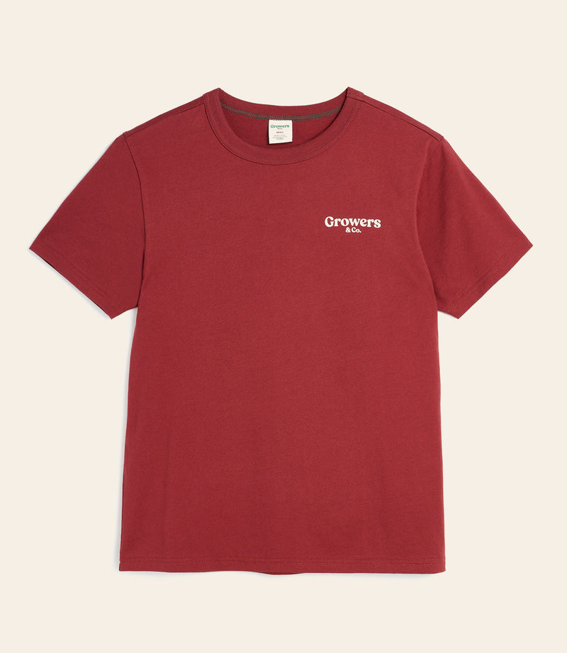 Growers & Co. Organic Cotton Womens English Rosewood Mission T-Shirt