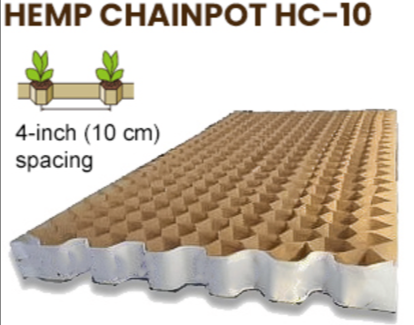 10cm - 4inch Hemp Paperpot Chains