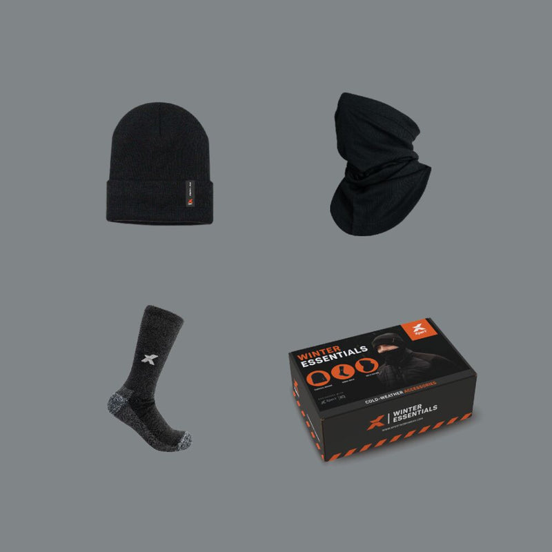 Winter Essentials Set: Socks, Hat & Snood (Black)