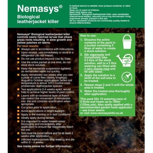 Leatherjacket Nematodes - 100 Sqm - Biological Pest Control