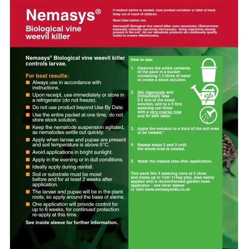 Vine Weevil Nematodes - 12 Sqm - Biological Pest Control