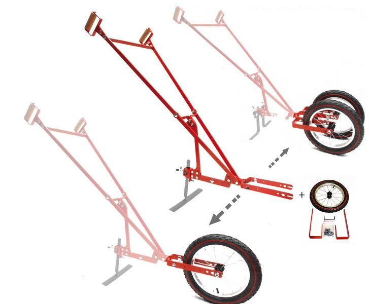 Terrateck 2-Wheel Conversion Kit for Single Wheel Hoe