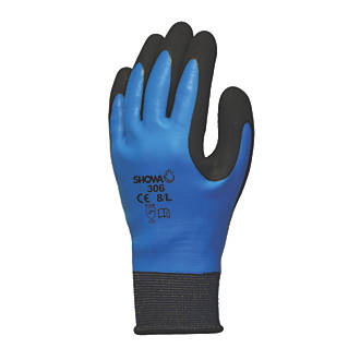 Showa 306 Blue & Black Gloves